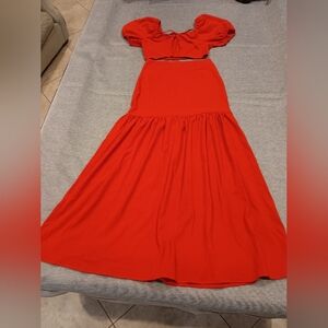 SHEIN Vibrant Red Maxi Skirt